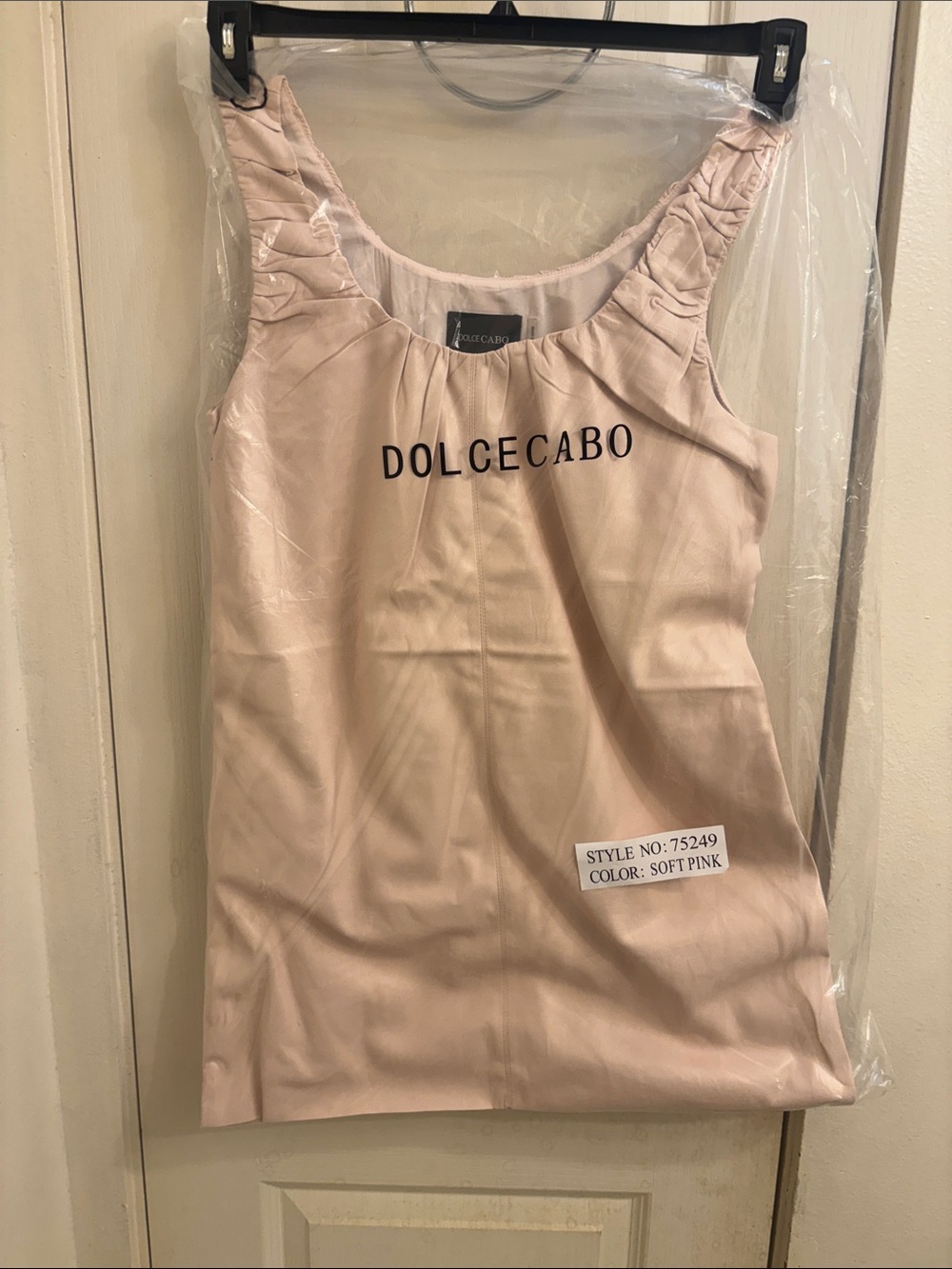 DOLCE CABO Soft Pink Faux Leather Dress